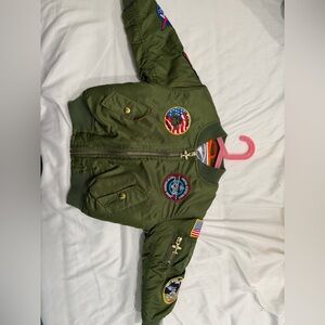 Children's & Youth MA-1 Flight Jacket From Up and Away (Green)